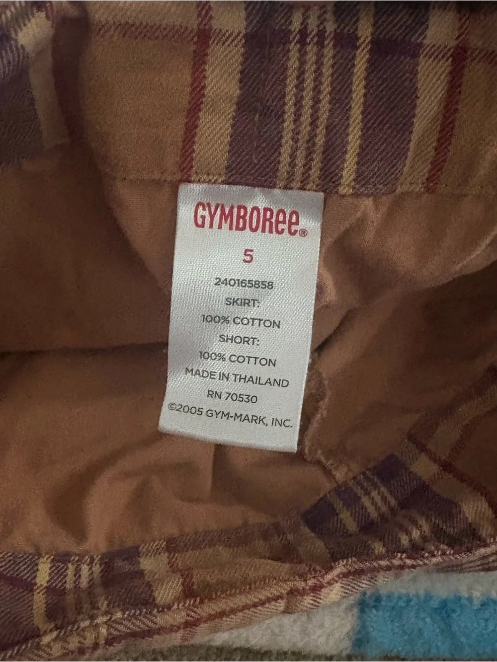 Gymboree Girls Skort Size 5 2006 Fall Forest Friendly Line Plaid